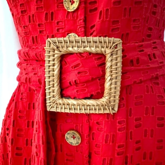 Anthropologie Red Sleeveless Sweetheart Sundress - Picture 7 of 10